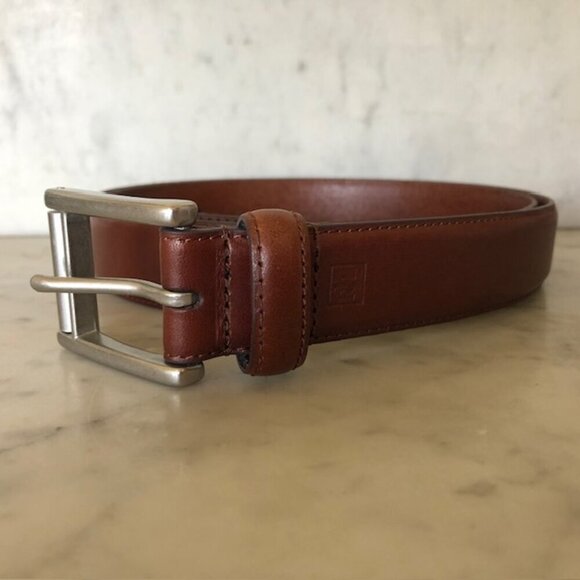 RALPH LAUREN Brown Leather Belt Silver Tone Buckle NWOT - Picture 7 of 16
